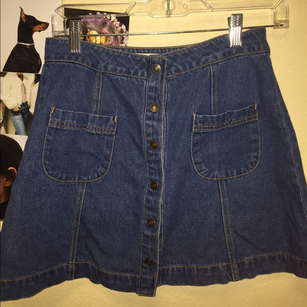 Jean button up skirt