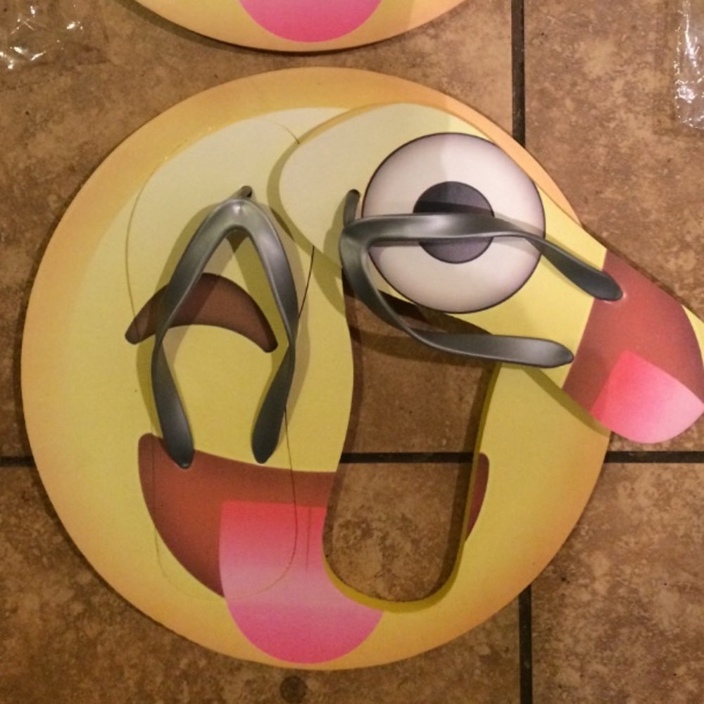 CRAZY EMOJI MAT SLIPPERS