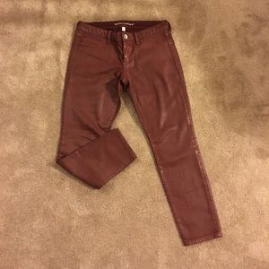 Banana Republic Glossy Jeans in Brick Red (27P)