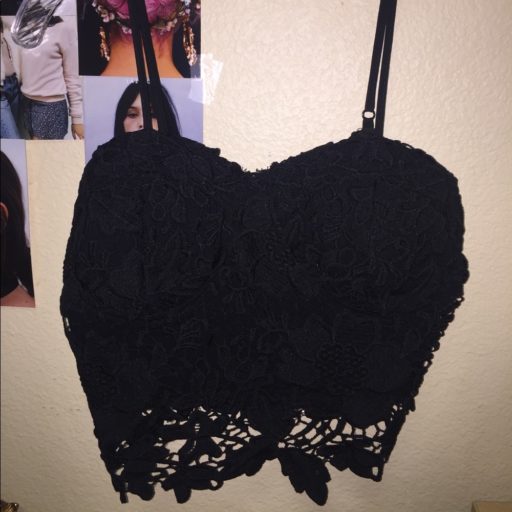 Black lace  bustier