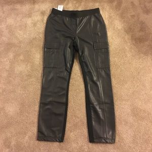 BCBG Maxazaria Faux Leather Leggings (Size M)
