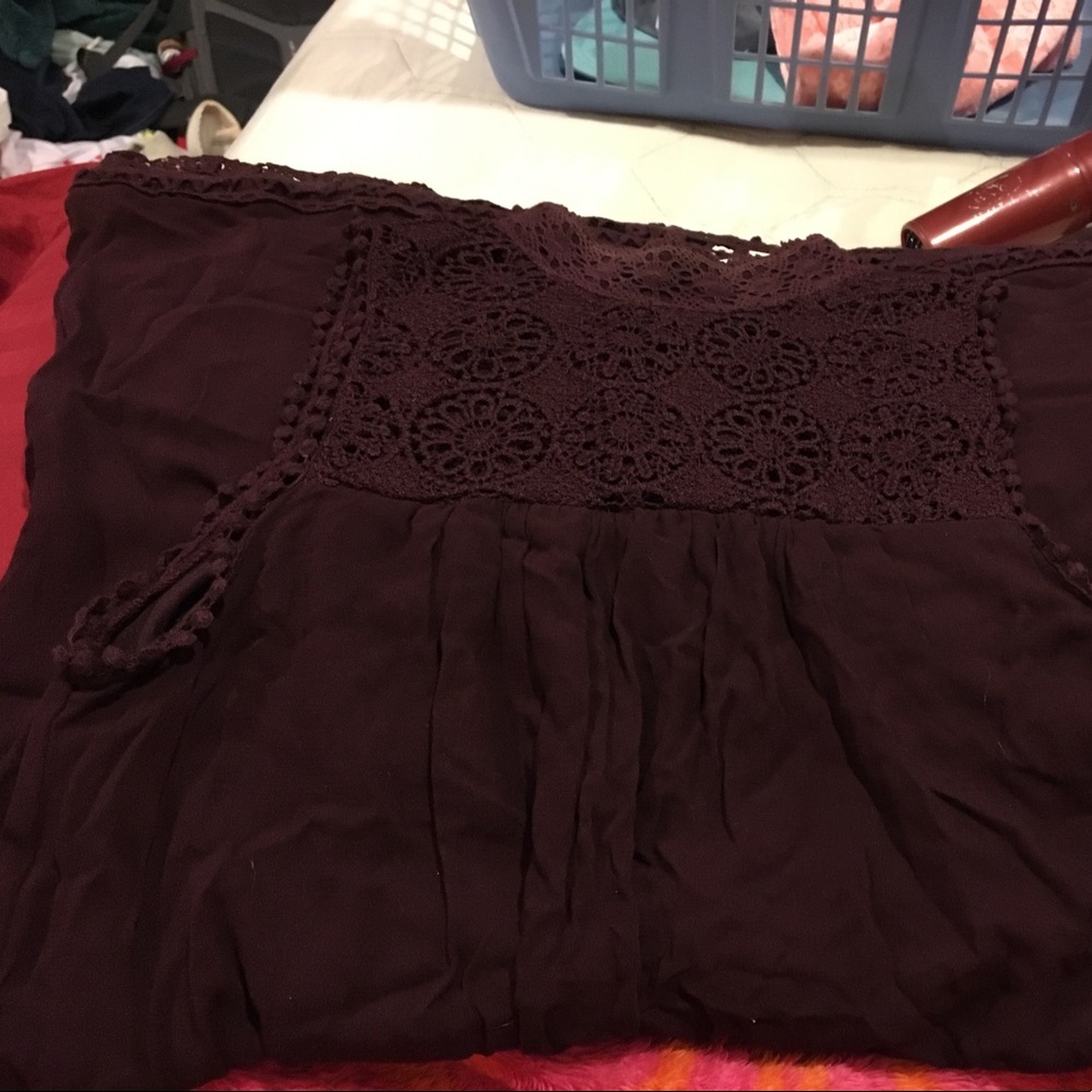 Plum lace dress