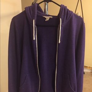 Purple zip-up hoodie