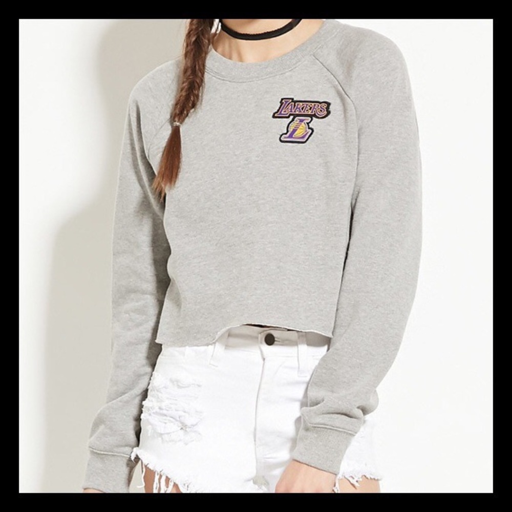 NWOT Lakers Crop Sweater