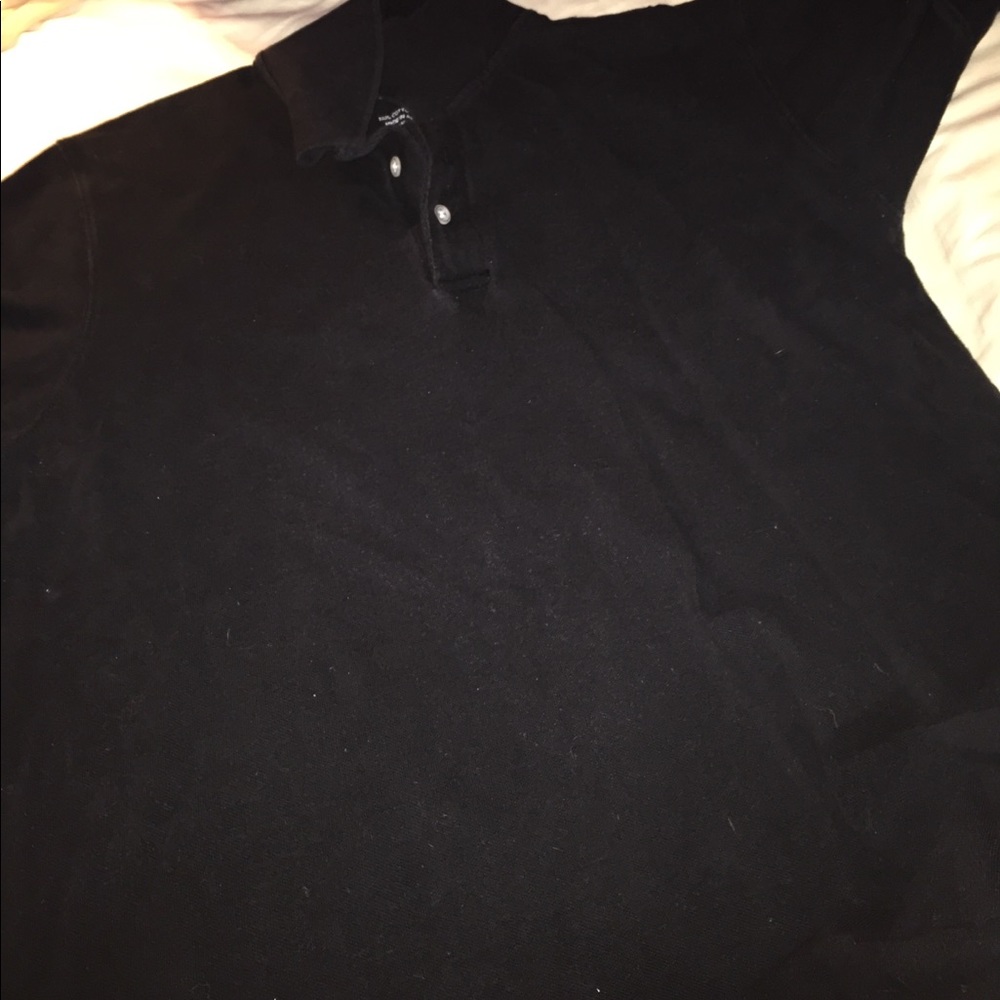 Black collared shirt