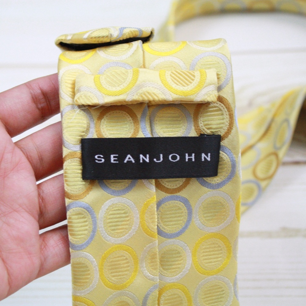 Sean John Geometric Print Silk Tie