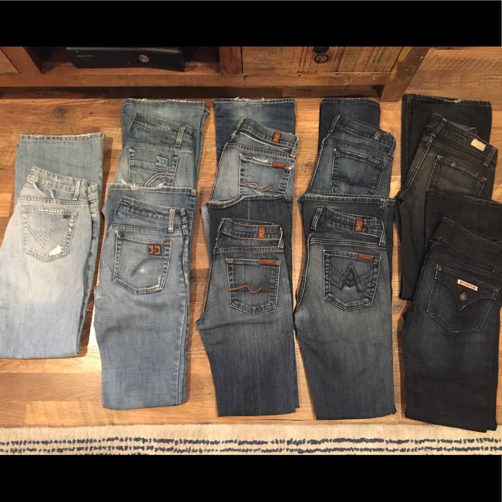 Lot of 9 name brand jeans
