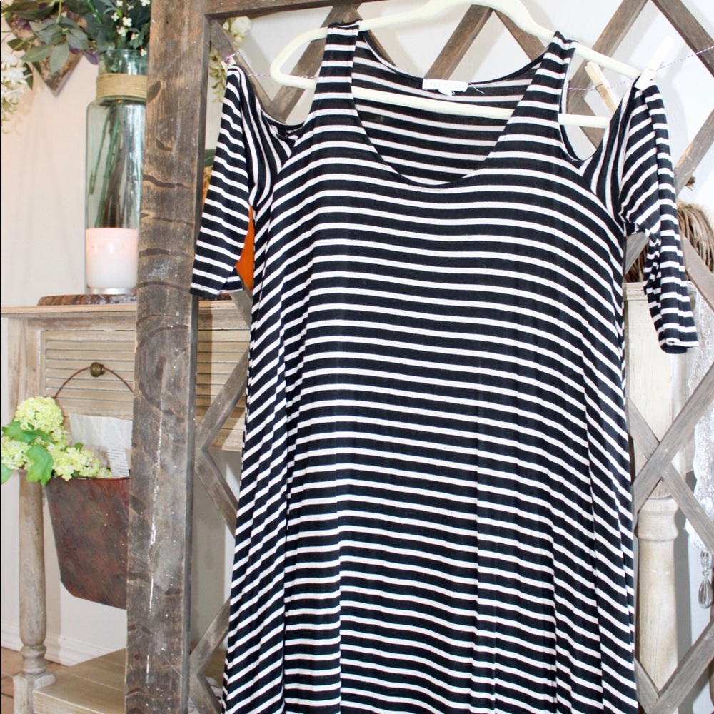 Striped shift dress
