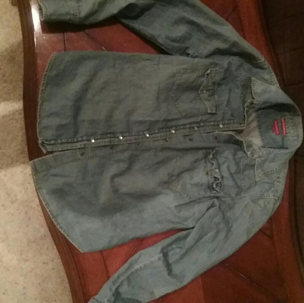 Denim button up