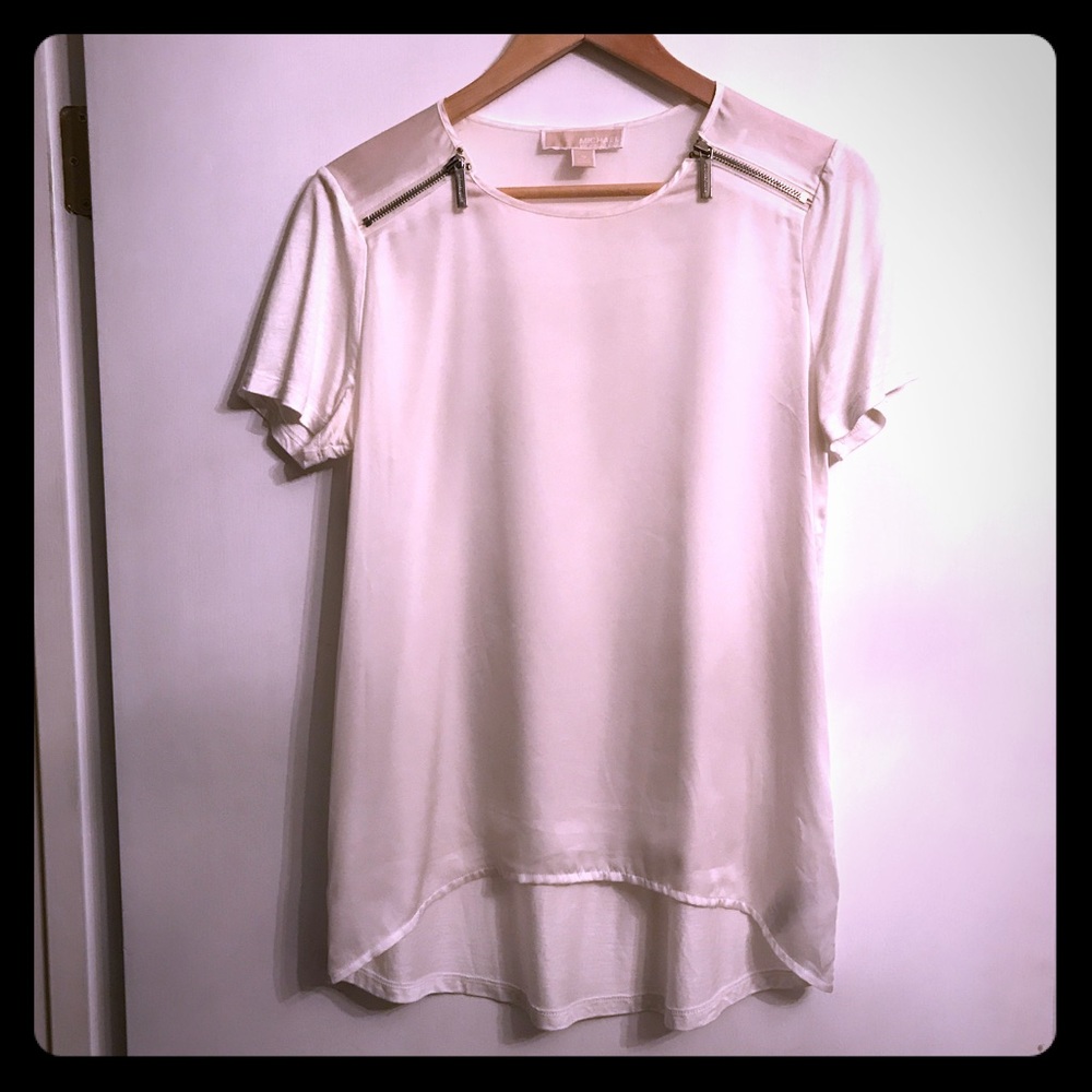 Michael Kors silky tee with side zips