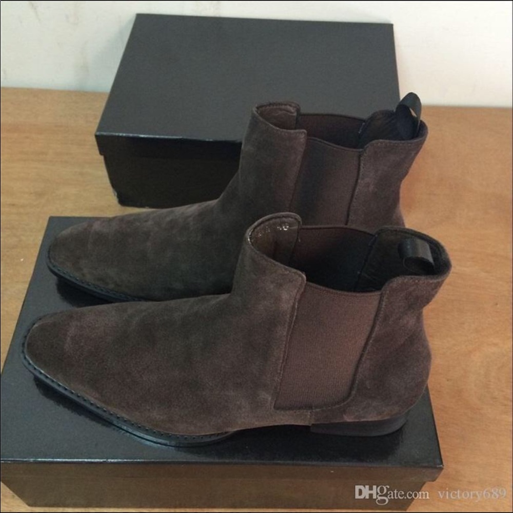 Black Chelsea boots