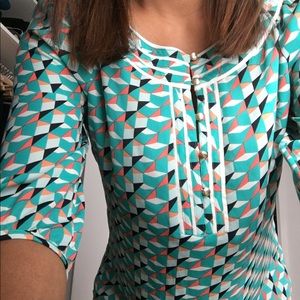 Geometric pattern blouse
