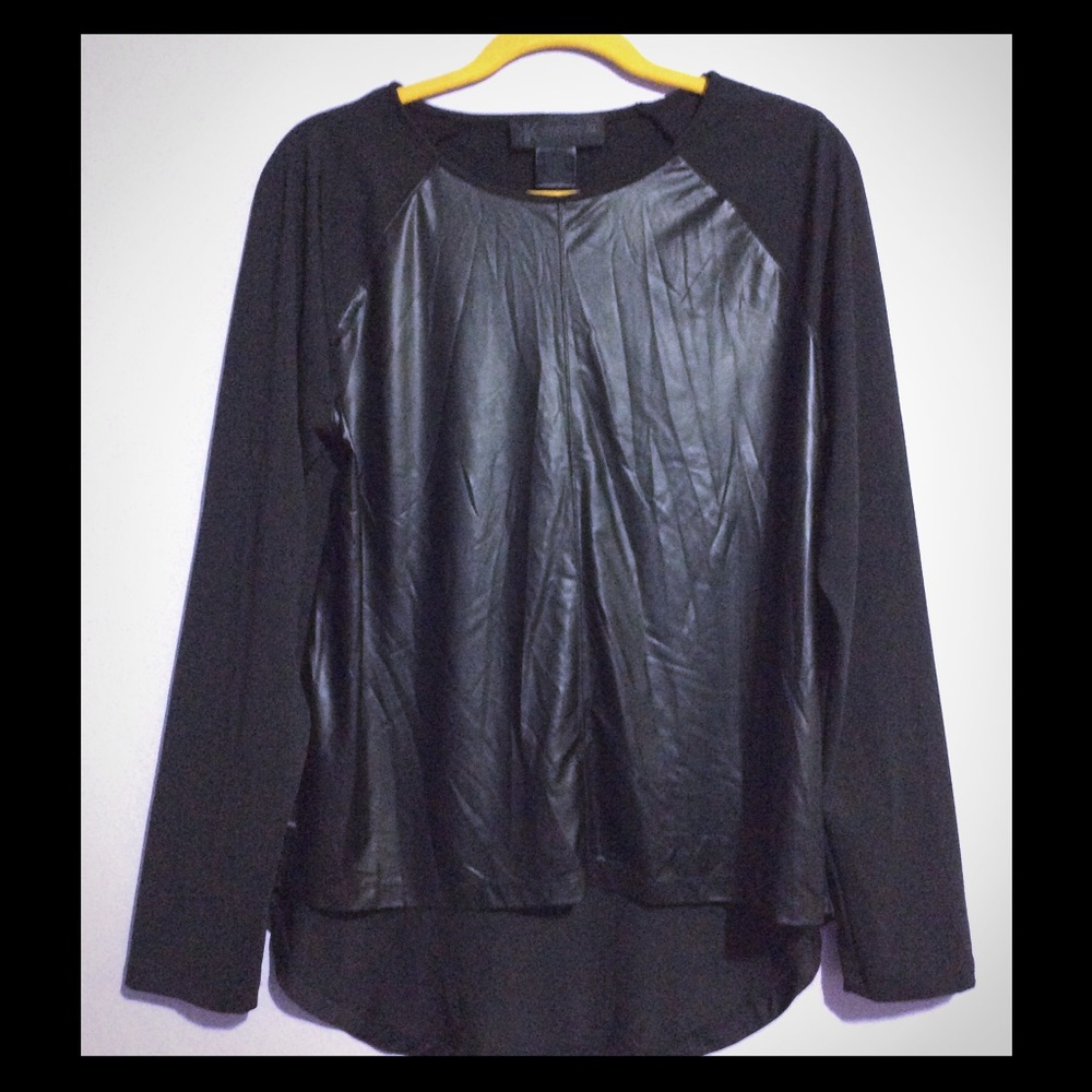 Kardashian kollection faux leather high-low top.