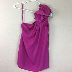 The limited pink one shoulder top
