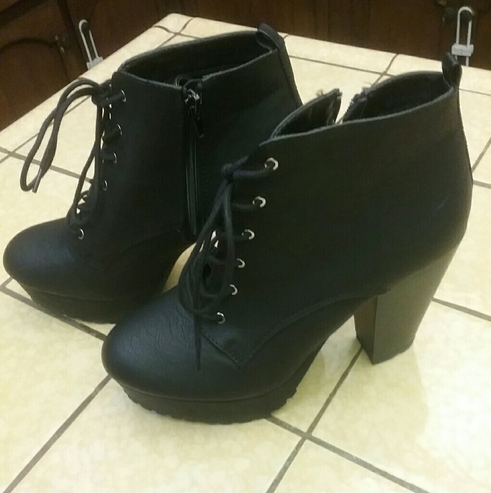 Black half ankle boots