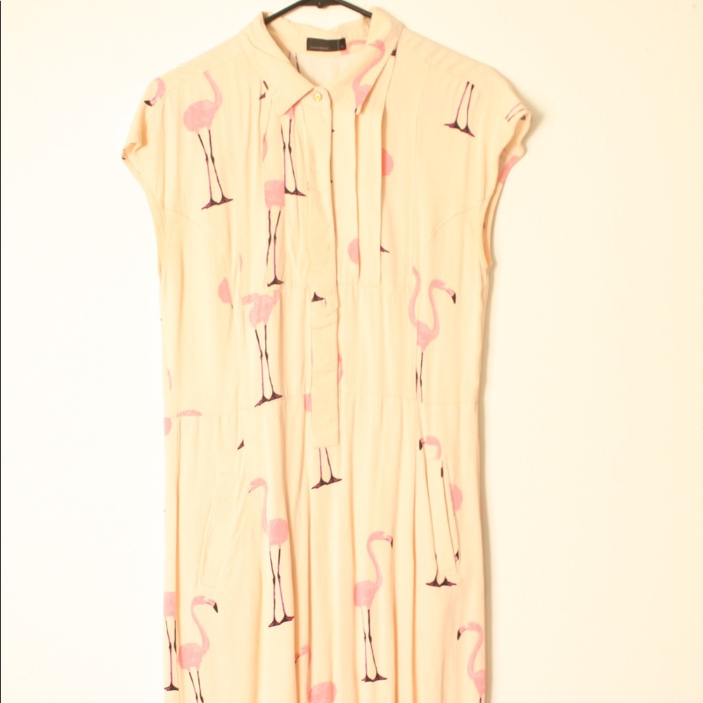 Vero Moda flamingo print shirt dress or tunic