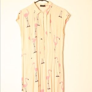 Vero Moda flamingo print shirt dress or tunic