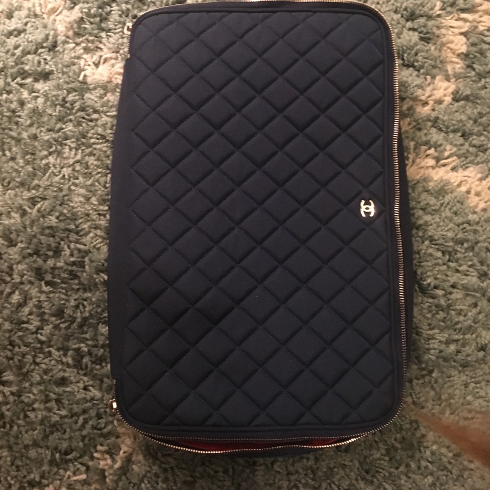 Authentic Chanel Quilted Laptop Case