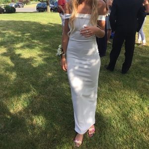 White Missguided Prom Dress