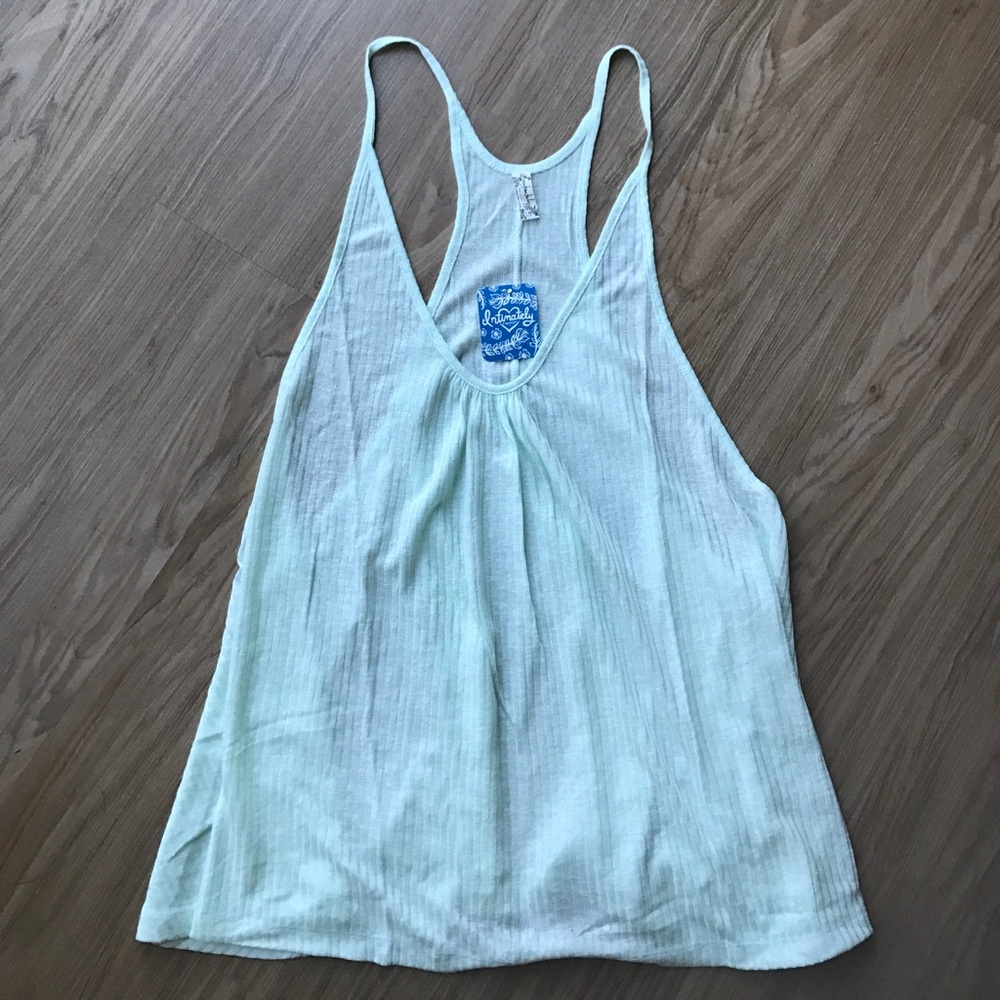 New Free People Ribbed Knit Wear Me Now Tank SZ S - Picture 2 of 6