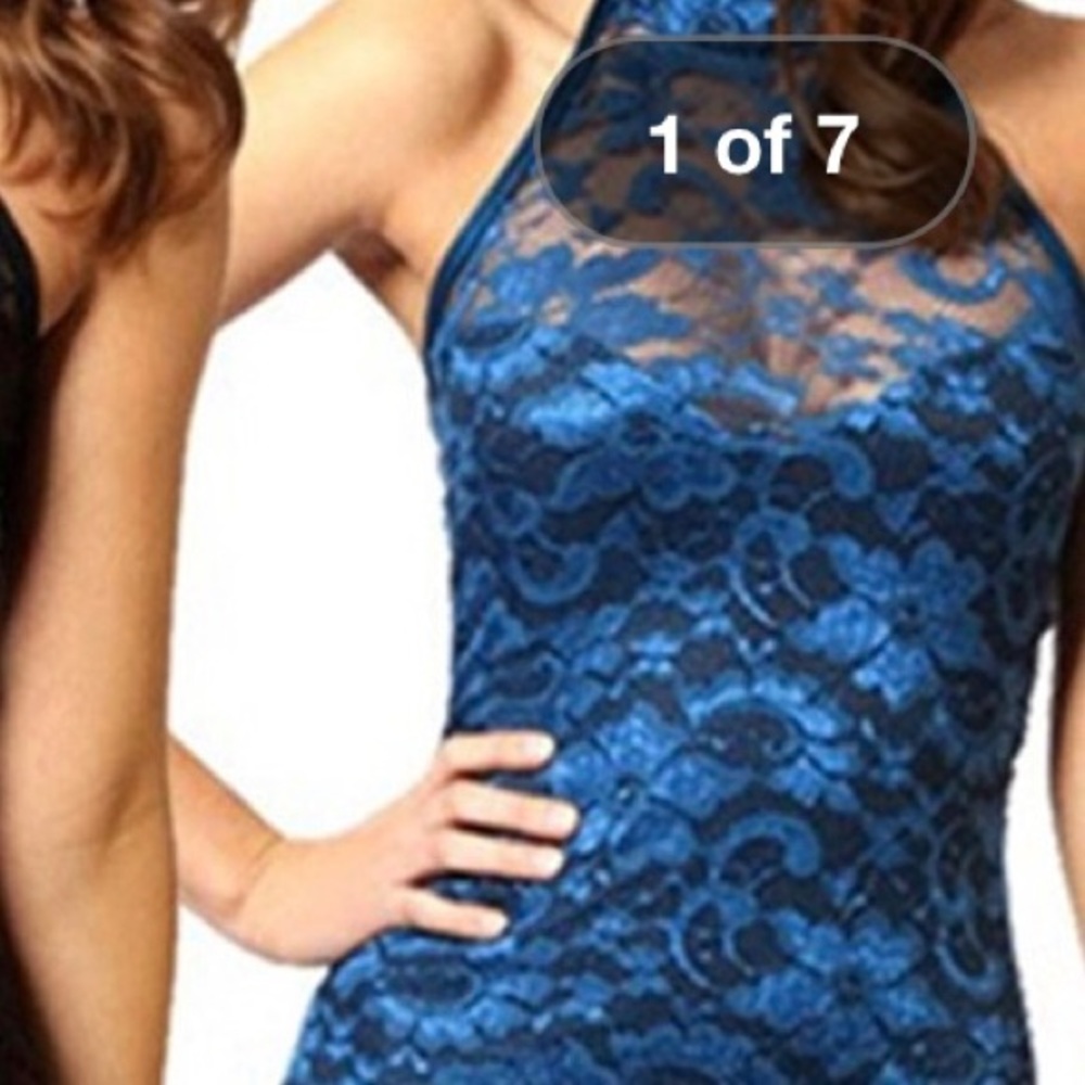 Sexy blue mini dress