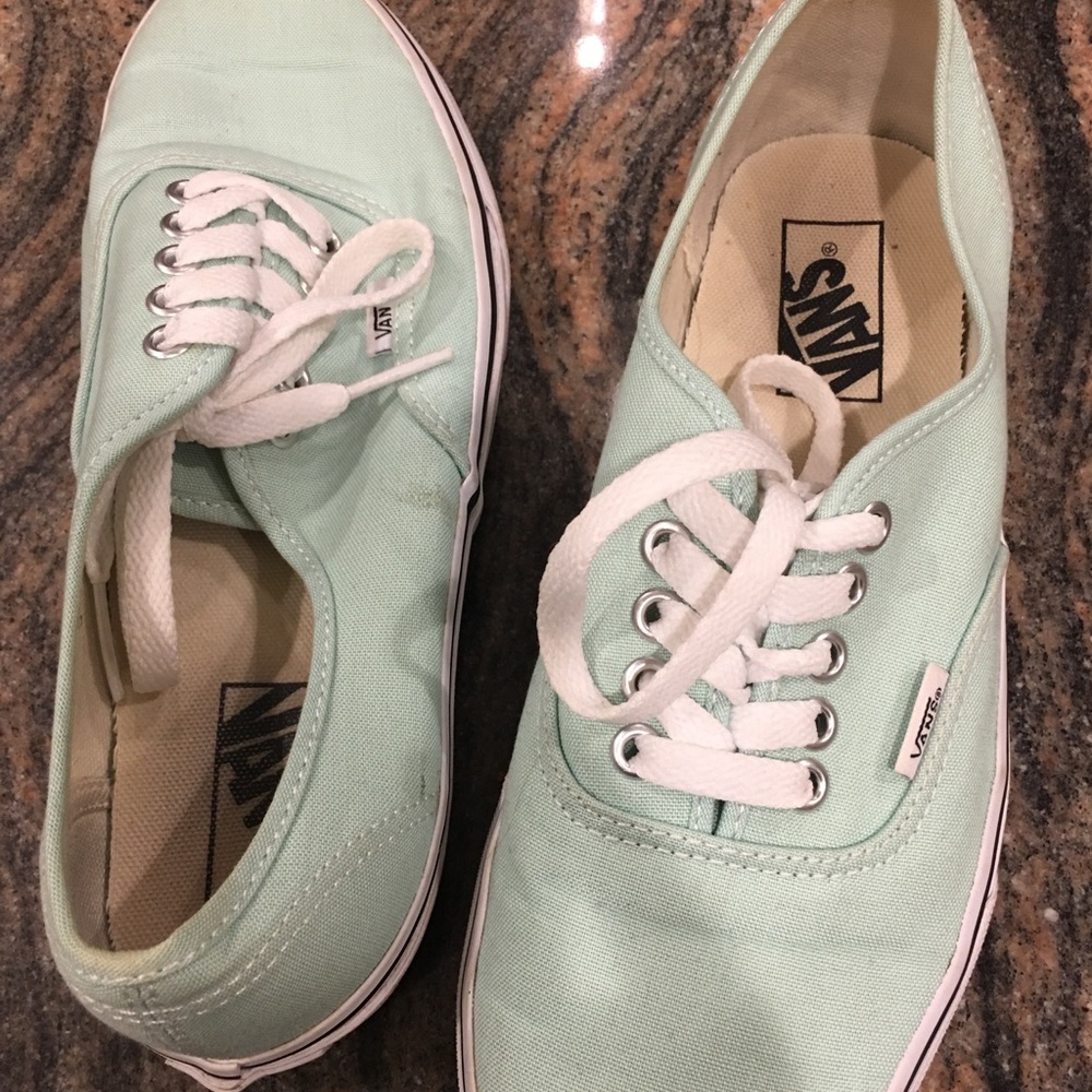 VANS women’s size 8.5 mint green color