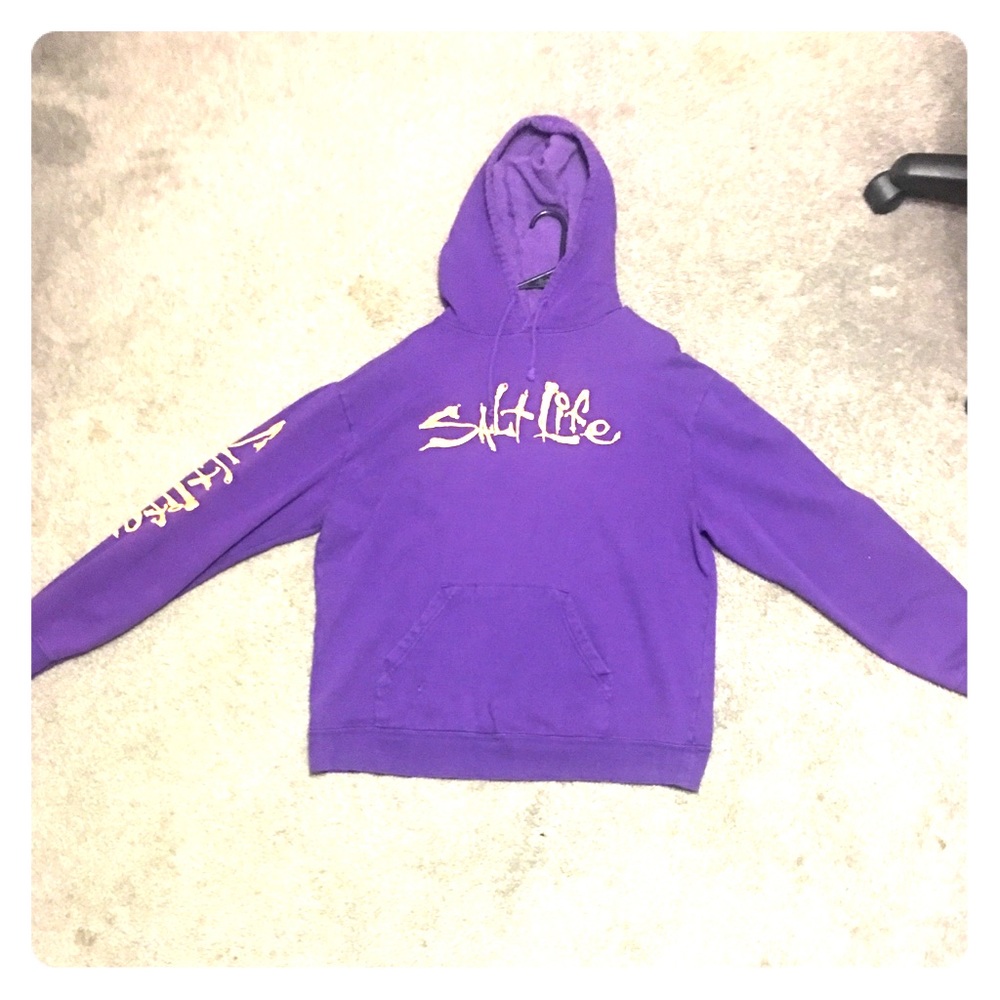 Ladies XL Purple and Yellow Salt Life Hoodie