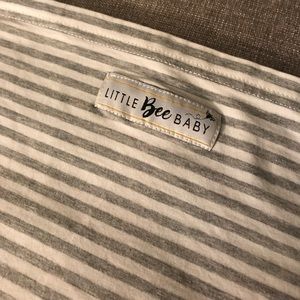 Gray Striped Car Seat Cover / Nursing Cover