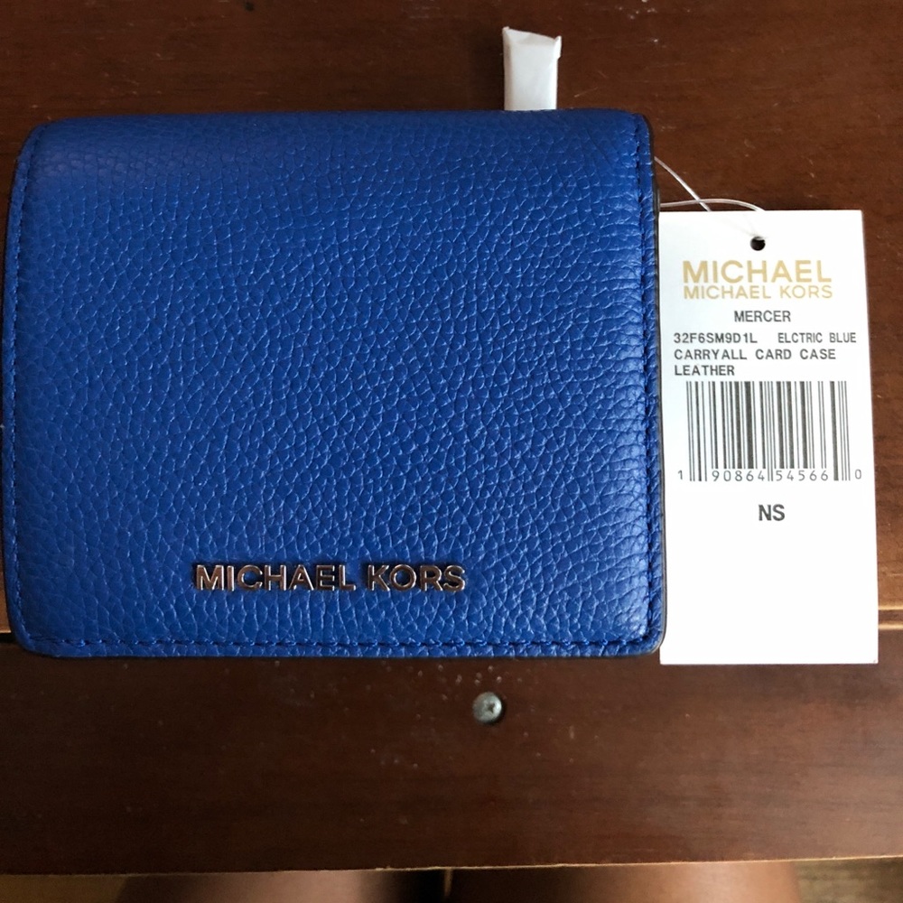 Michael Kors electric blue card case