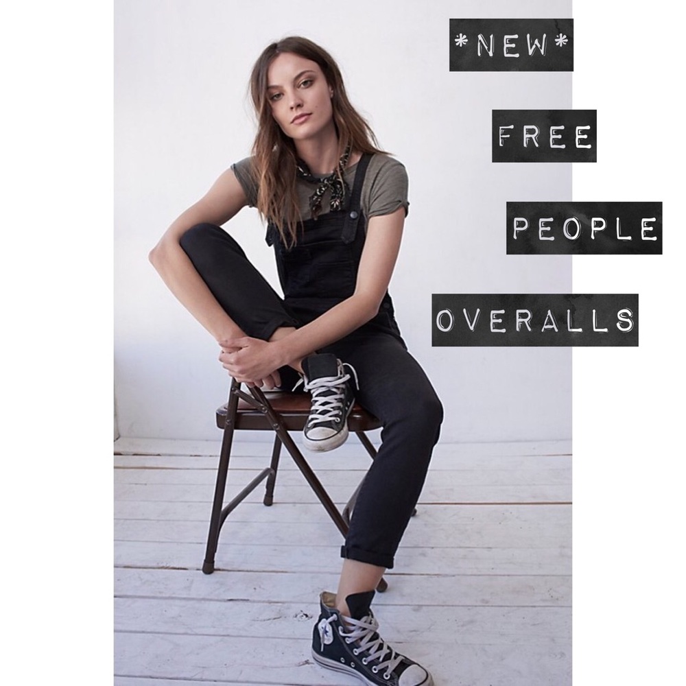Black Free People Overalls *Top Rated*