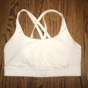 Size 4 White Energy Bra Nulux Lululemon Sports Bra