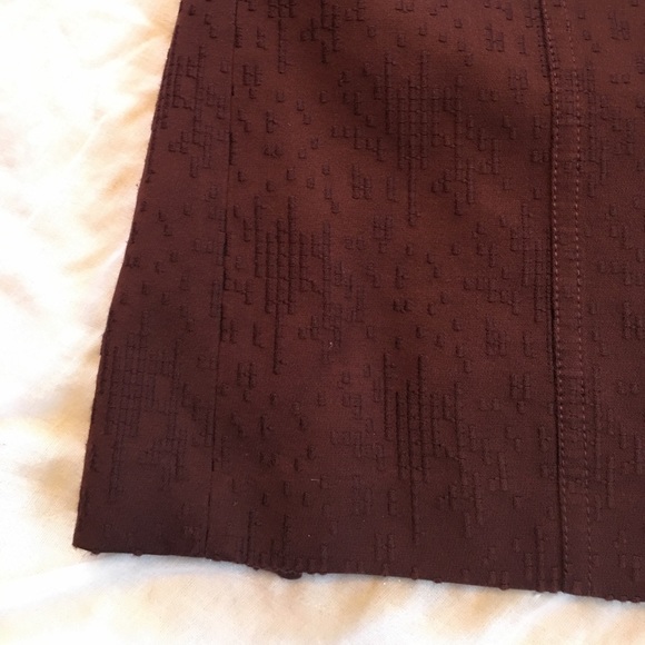 J. Crew Dk Wine Embroidered Buttoned Skirt - Picture 4 of 6