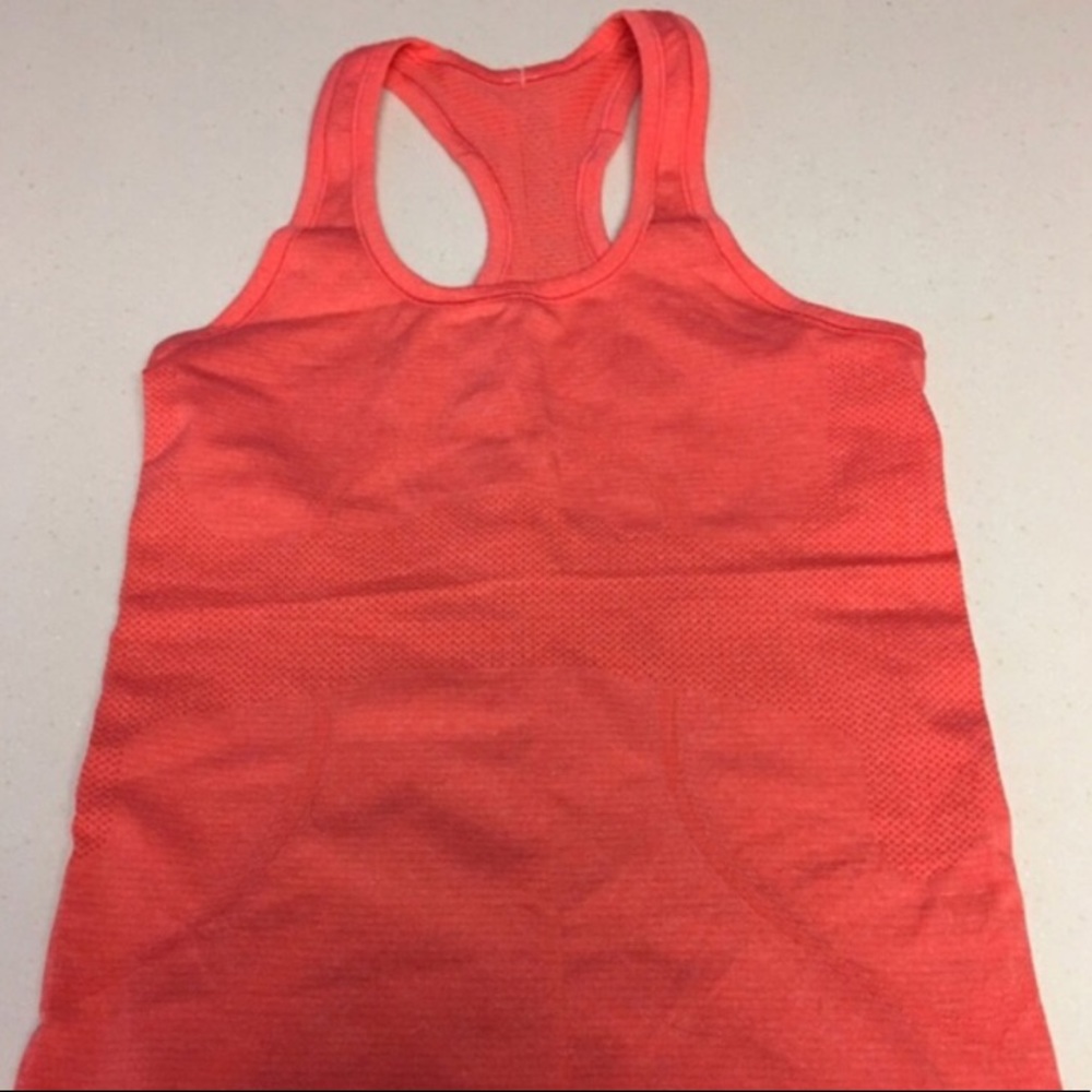 lululemon swiftly racerback space orange