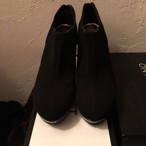 Black high booties