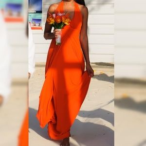 BCBG Gown Orange Prom
