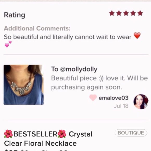 BEST SELLER! Crystal Floral Statement Necklace - Picture 4 of 4