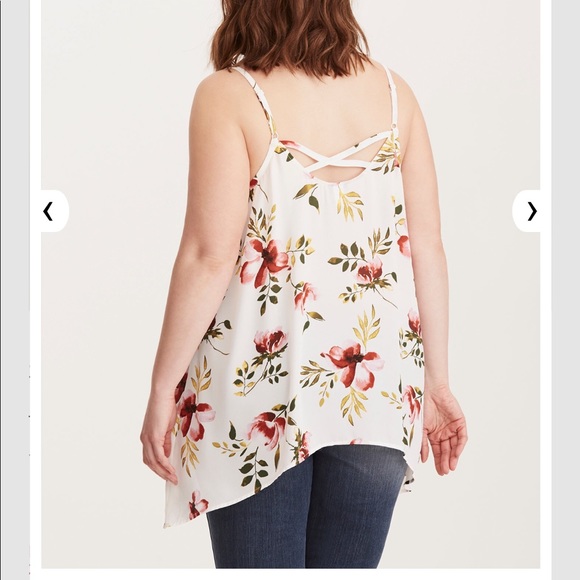 NWT Floral Georgette Crossback Sharkbite Cami - Picture 3 of 6