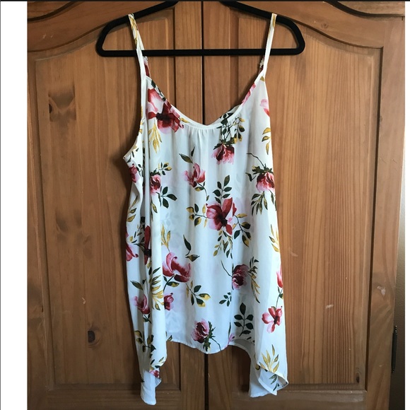 NWT Floral Georgette Crossback Sharkbite Cami - Picture 5 of 6