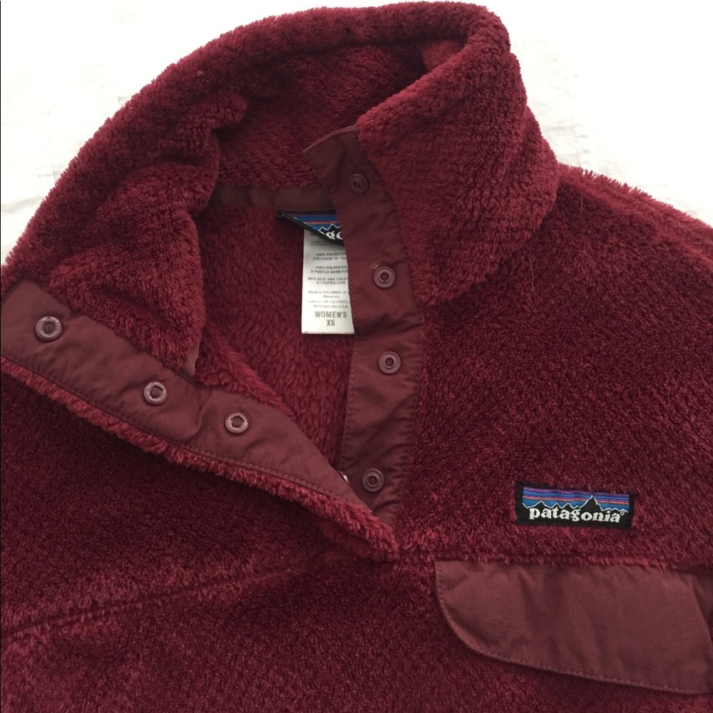 Patagonia Maroon Fleece Pullover - Picture 2 of 6