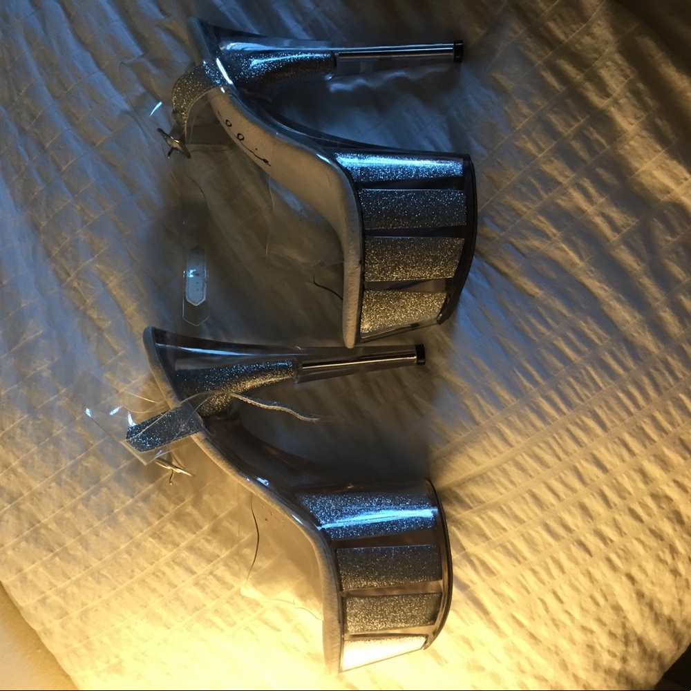 Ellie Stripper Glass Shoes