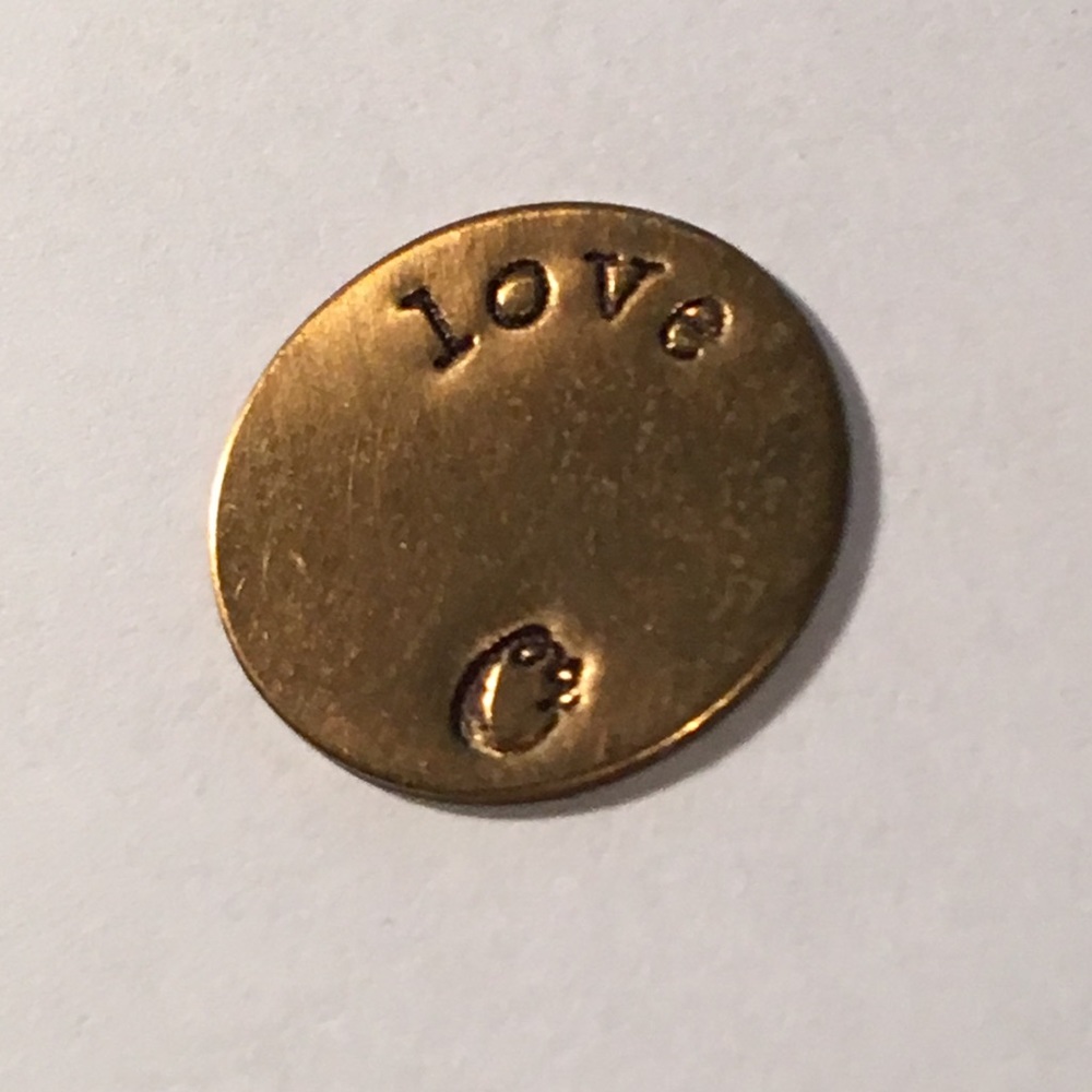Authentic Origami Owl Gold Love Medium Plate