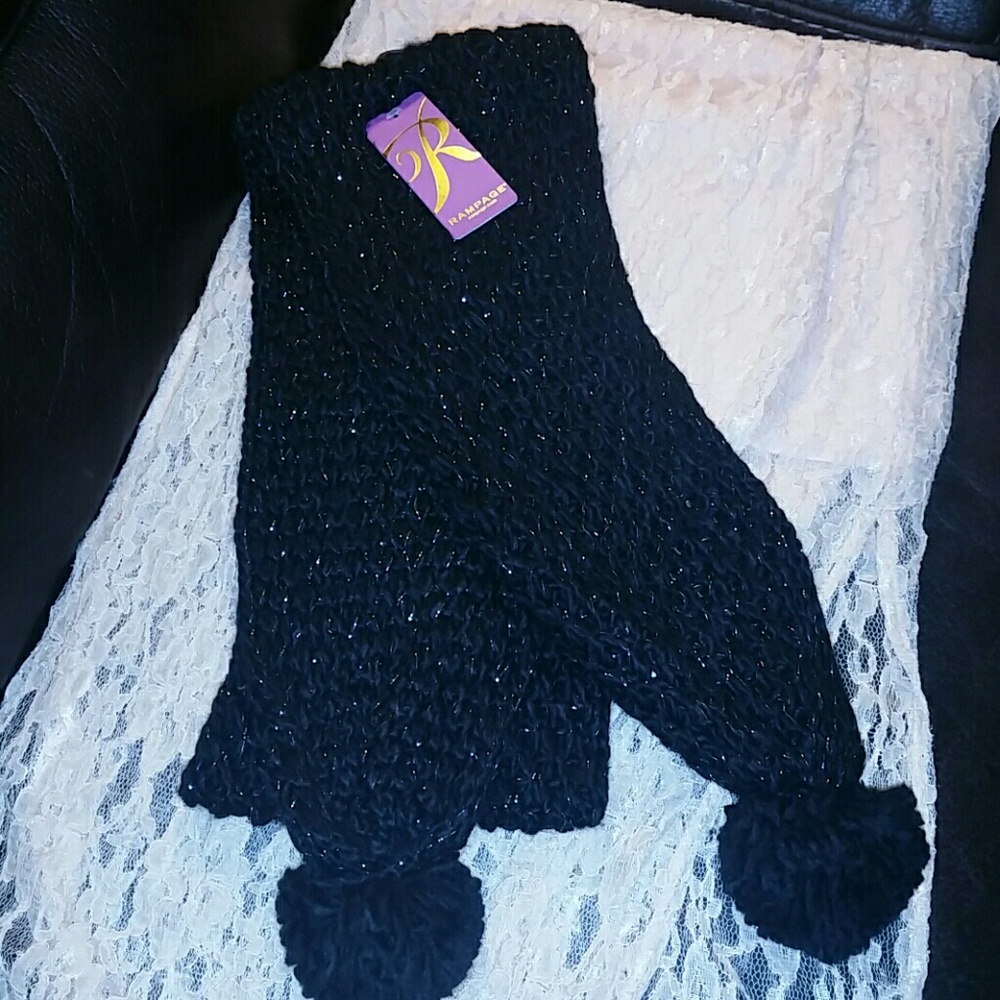 3/$25 NWT Metallic Pom Pom Scarf