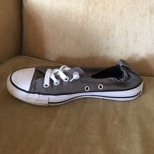 Charcoal gray converse shoreline shoes