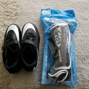 Nike soccer cleats and vizari shin guards bundle