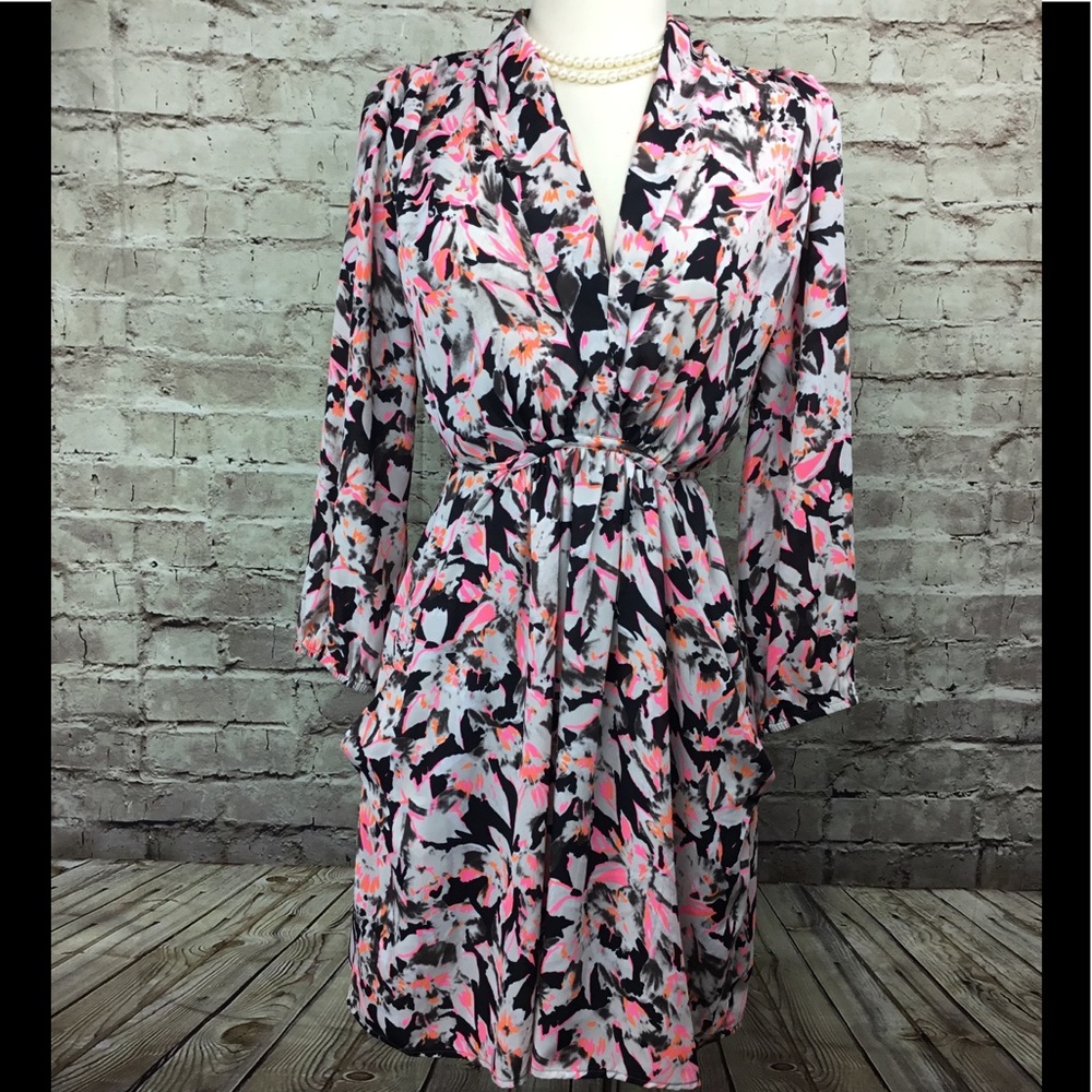 Bare lll dress/top gray/blk/pink size m