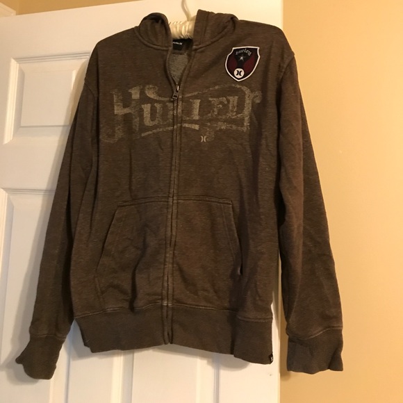 Hurley Other - Men’s Hurley Zip Up Brown Sweatshirt  Long Sleeve