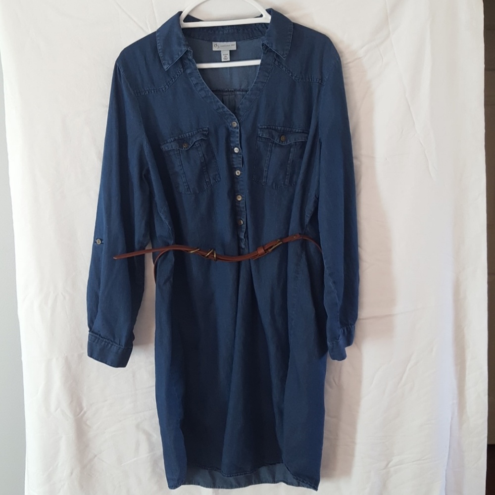 Dressbarn Denim Long Sleeve Dress 2x