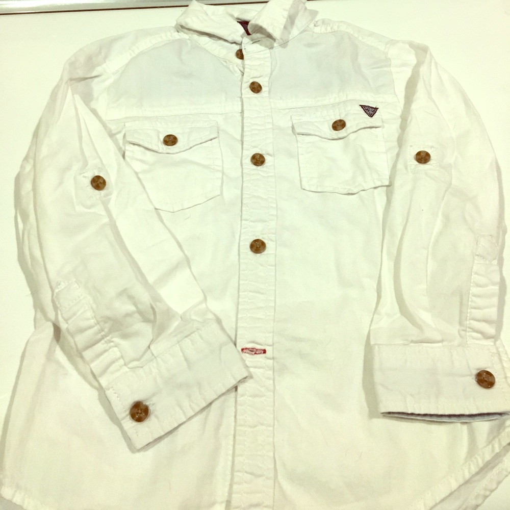 4T Guess white button down