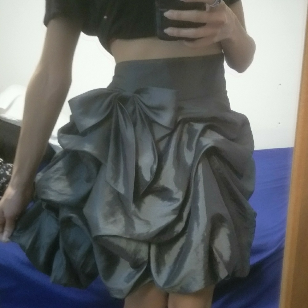 ~Cute Grey Skirt with Bow~