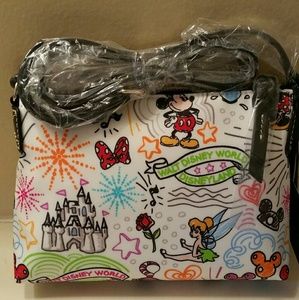 disney sketch nylon crossbody bag by dooney & bourke